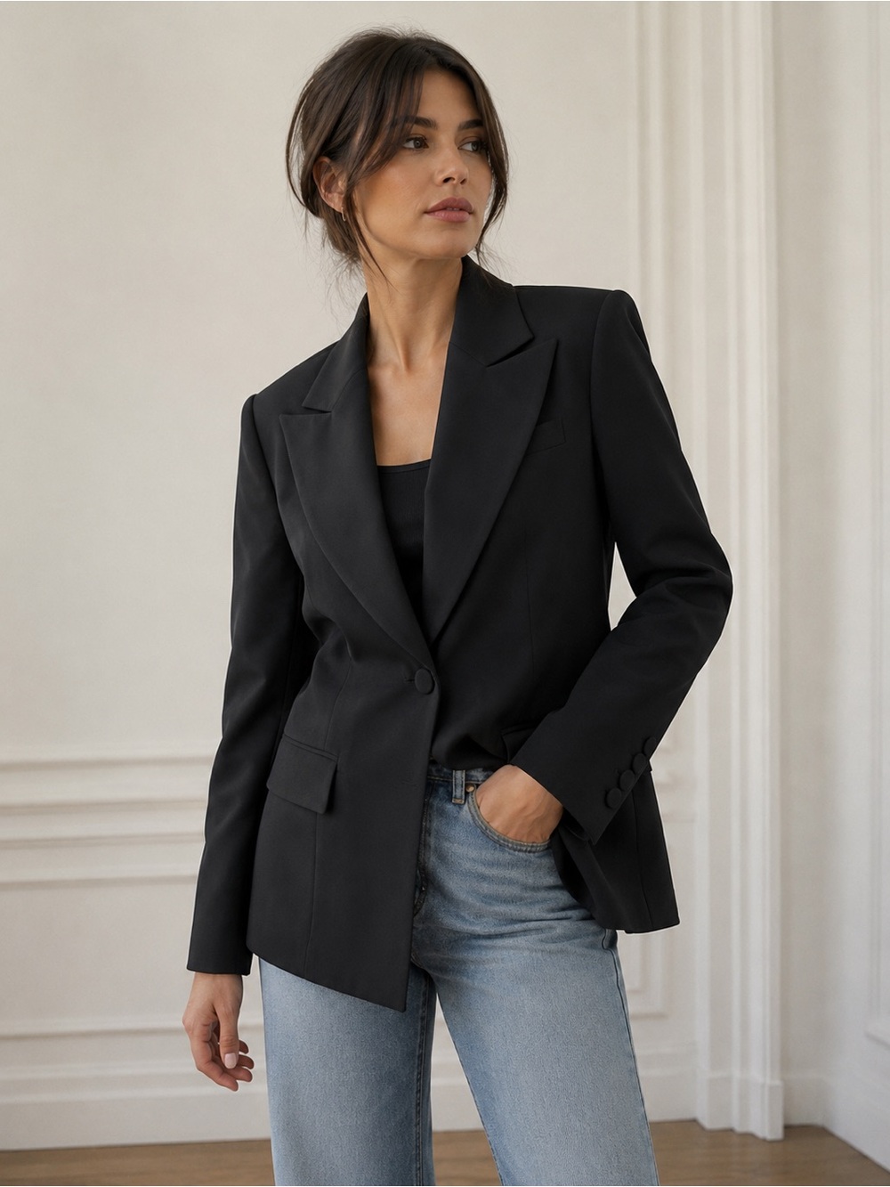 Sergio Hudson for Target Black Blazer Size Small Oversized Contemporary Modern